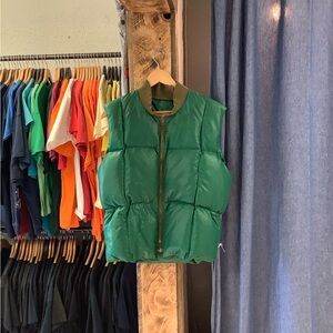 Vintage Andre Janet Green Puffer Vest